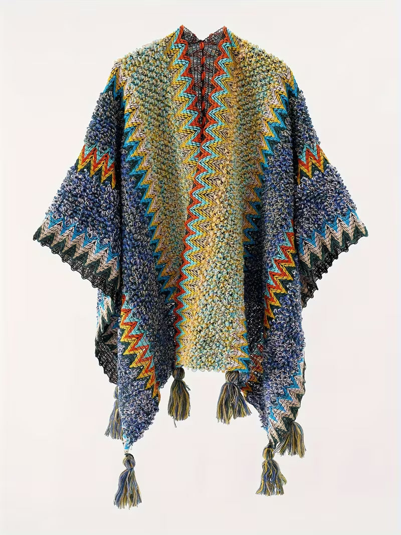 Yellow & blue Wool unisex Travel Coat