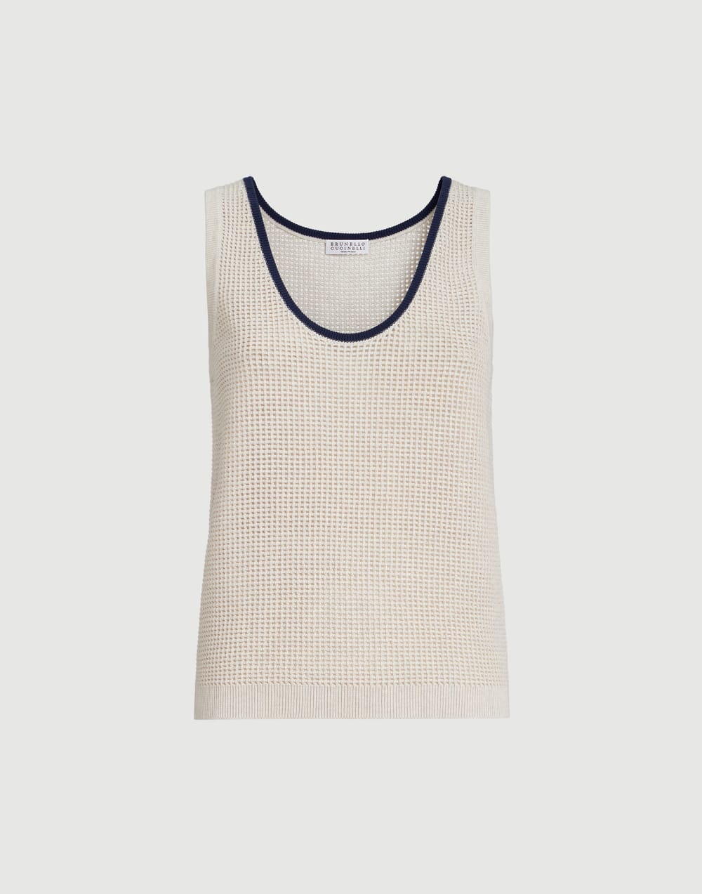 Cotton net knit top