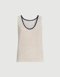 Cotton net knit top
